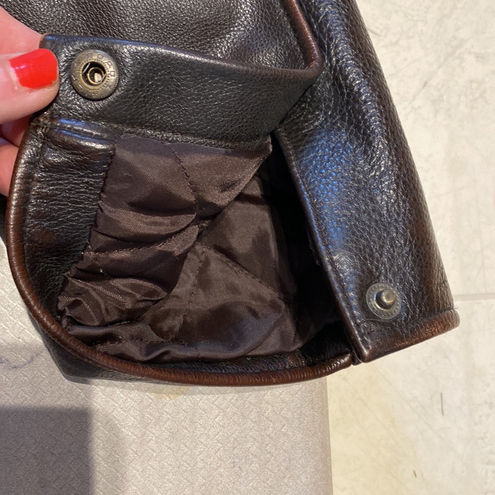 Mens Leather Y2K Bomber Jacket! Like New! Worn 1x! Quilted Liner/Pockets! XL🔥🎄 - Picture 7 of 13